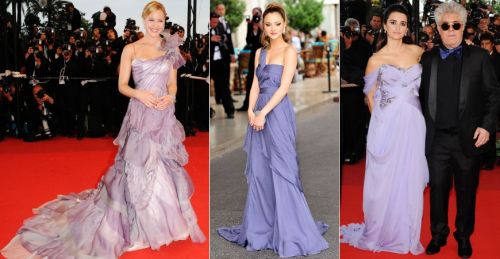 lavender gowns at Cannes 2009