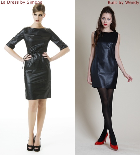 leather little black dresses
