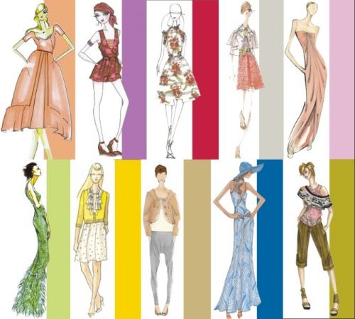 Designer sketches for Pantone Spring 2008 Color Report