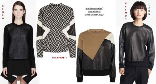 Leather sweatshirts trend fall-winter 2013